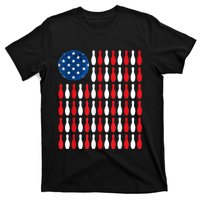 American Flag Patriotic Bowler & Bowling T-Shirt