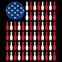 American Flag Patriotic Bowler & Bowling Tall T-Shirt