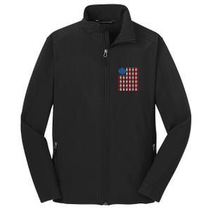 American Flag Patriotic Bowler & Bowling Core Soft Shell Jacket