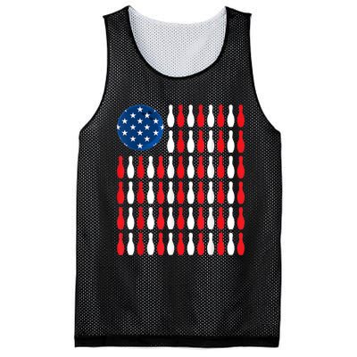 American Flag Patriotic Bowler & Bowling Mesh Reversible Basketball Jersey Tank