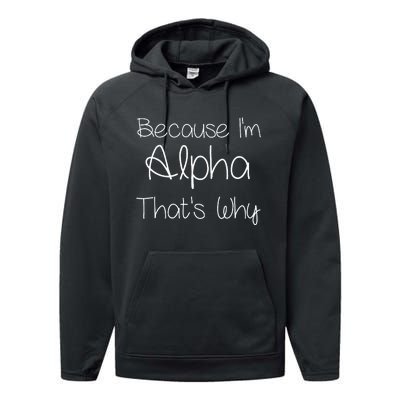 Alpha Funny Personalized Birthday Women Name Gift Idea Performance Fleece Hoodie