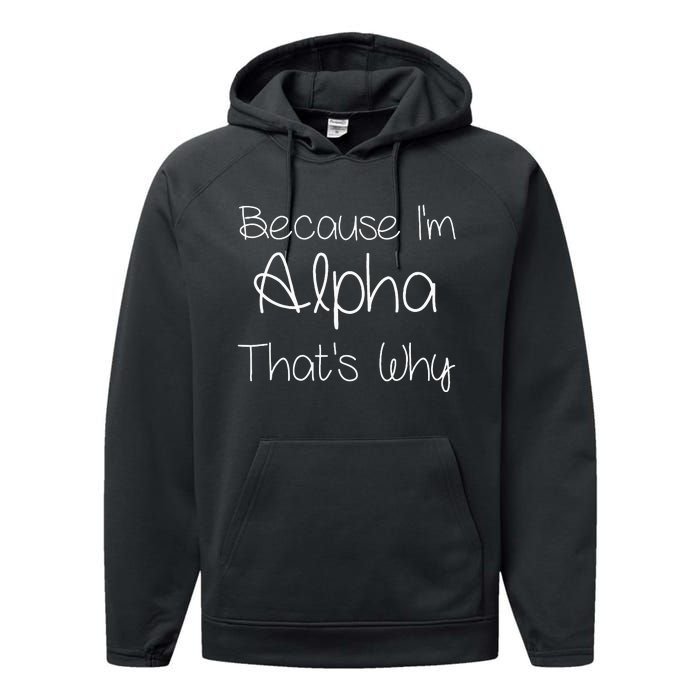 Alpha Funny Personalized Birthday Women Name Gift Idea Performance Fleece Hoodie