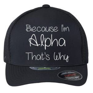 Alpha Funny Personalized Birthday Women Name Gift Idea Flexfit Unipanel Trucker Cap