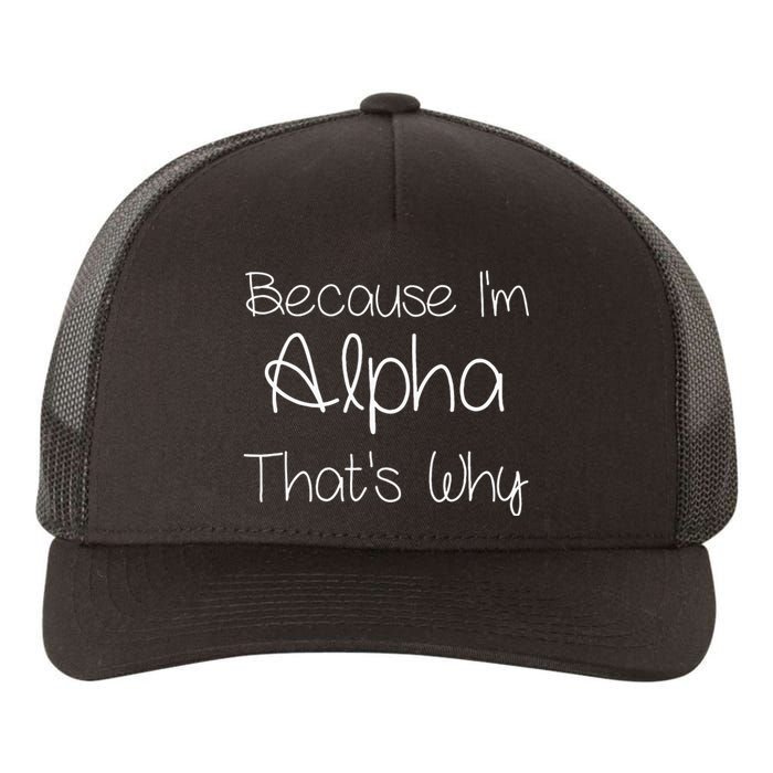 Alpha Funny Personalized Birthday Women Name Gift Idea Yupoong Adult 5-Panel Trucker Hat