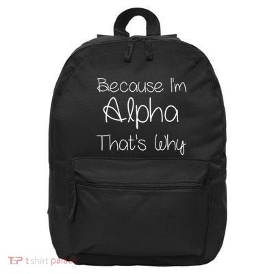 Alpha Funny Personalized Birthday Women Name Gift Idea 16 in Basic Backpack