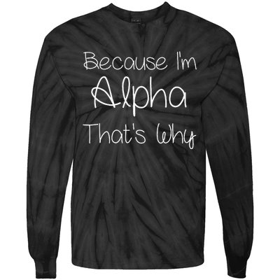 Alpha Funny Personalized Birthday Women Name Gift Idea Tie-Dye Long Sleeve Shirt