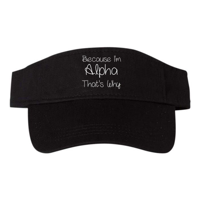 Alpha Funny Personalized Birthday Women Name Gift Idea Valucap Bio-Washed Visor