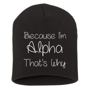 Alpha Funny Personalized Birthday Women Name Gift Idea Short Acrylic Beanie