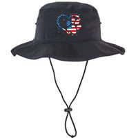 American Flag Patriotic Dog & Cat Paw Print 4th Of July Legacy Cool Fit Booney Bucket Hat