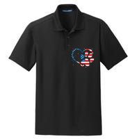 American Flag Patriotic Dog & Cat Paw Print 4th Of July Dry Zone Grid Polo