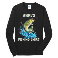 Abel's Fishing Personalized Fishing Tall Long Sleeve T-Shirt