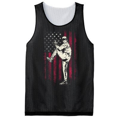 American Flag Pitcher Baseball Apparel Baseball Mesh Reversible Basketball Jersey Tank