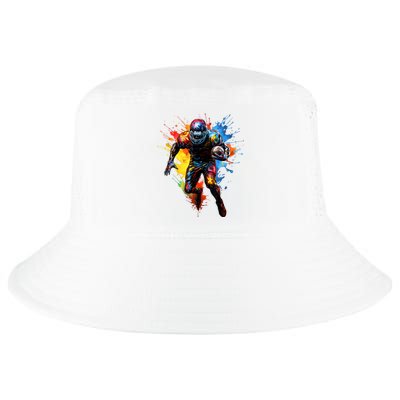 American Football Player Paint Cool Comfort Performance Bucket Hat