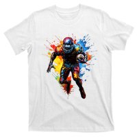 American Football Player Paint T-Shirt