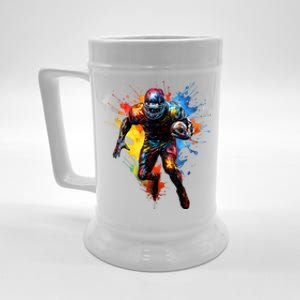 American Football Player Paint Beer Stein