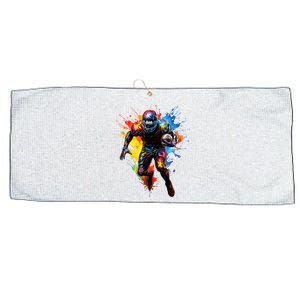 American Football Player Paint Large Microfiber Waffle Golf Towel