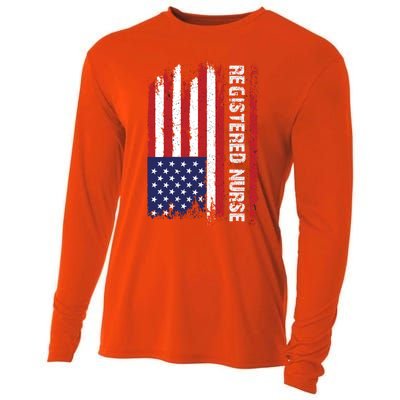 American Flag Patriotic Cool Gift Cooling Performance Long Sleeve Crew