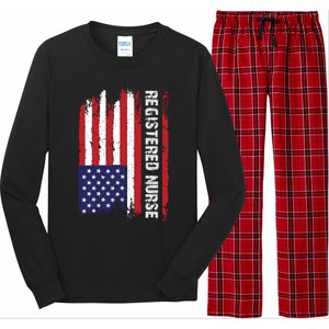 American Flag Patriotic Cool Gift Long Sleeve Pajama Set