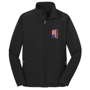 American Flag Patriotic Cool Gift Core Soft Shell Jacket