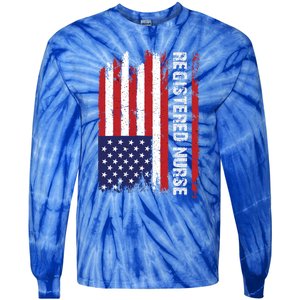 American Flag Patriotic Cool Gift Tie-Dye Long Sleeve Shirt