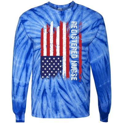 American Flag Patriotic Cool Gift Tie-Dye Long Sleeve Shirt