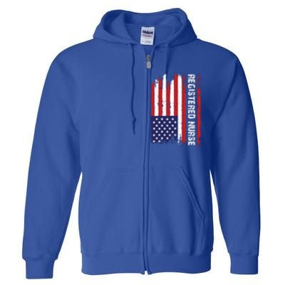 American Flag Patriotic Cool Gift Full Zip Hoodie