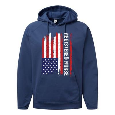 American Flag Patriotic Cool Gift Performance Fleece Hoodie