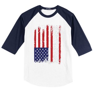 American Flag Patriotic Cool Gift Baseball Sleeve Shirt