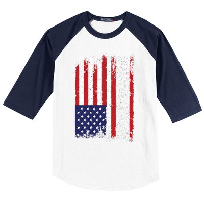 American Flag Patriotic Cool Gift Baseball Sleeve Shirt