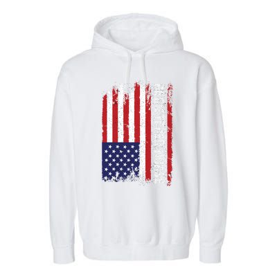 American Flag Patriotic Cool Gift Garment-Dyed Fleece Hoodie