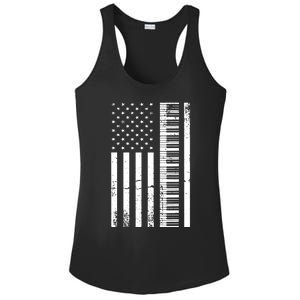 American Flag Piano Piano Player Lover Gift Ladies PosiCharge Competitor Racerback Tank