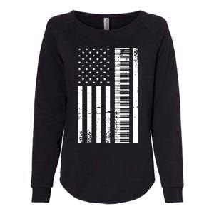 American Flag Piano Piano Player Lover Gift Womens California Wash Sweatshirt