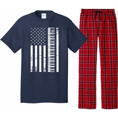 American Flag Piano Piano Player Lover Gift Pajama Set