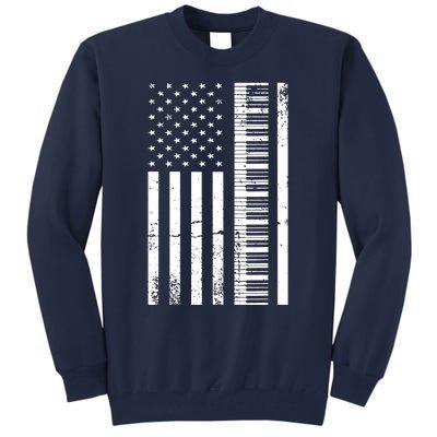 American Flag Piano Piano Player Lover Gift Tall Sweatshirt