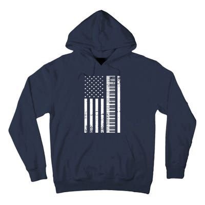 American Flag Piano Piano Player Lover Gift Tall Hoodie