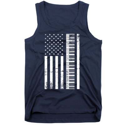 American Flag Piano Piano Player Lover Gift Tank Top