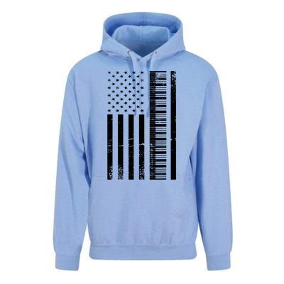 American Flag Piano Piano Player Lover Gift Unisex Surf Hoodie