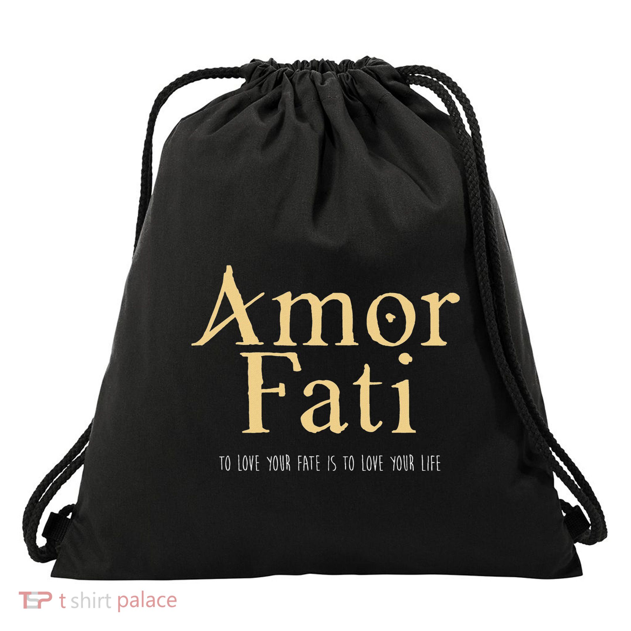 Amor Fati Philosophy Drawstring Bag