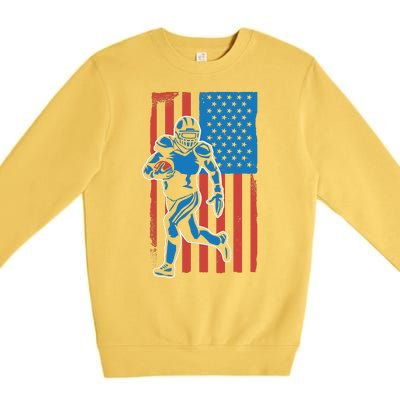 American Football Player Flag Premium Crewneck Sweatshirt