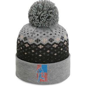 American Football Player Flag The Baniff Cuffed Pom Beanie