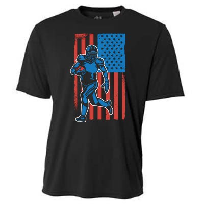 American Football Player Flag Cooling Performance Crew T-Shirt