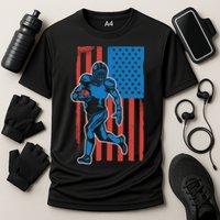 American Football Player Flag Cooling Performance Crew T-Shirt