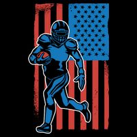 American Football Player Flag Cooling Performance Crew T-Shirt