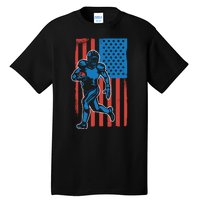 American Football Player Flag Tall T-Shirt