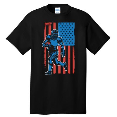 American Football Player Flag Tall T-Shirt