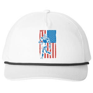 American Football Player Flag Snapback Five-Panel Rope Hat