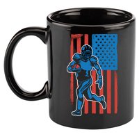 American Football Player Flag 11oz C Handle Ceramic Mug