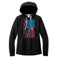 American Football Player Flag Women's Fleece Hoodie