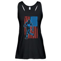 American Football Player Flag Ladies Essential Flowy Tank