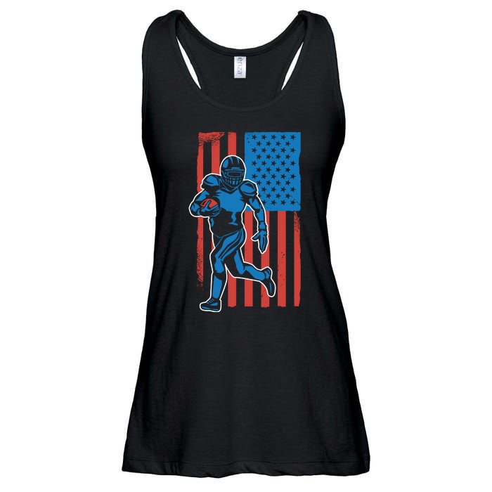 American Football Player Flag Ladies Essential Flowy Tank